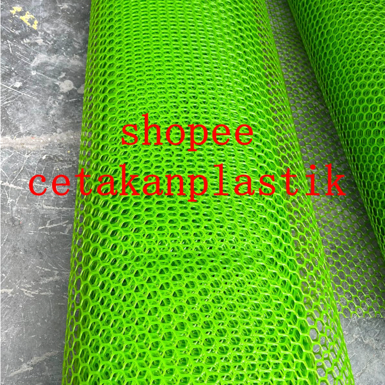 mesh kawat plastik 1.5×50 meter ram jaring slat alas lantai pagar ruangan ternak kandang ayam pagar 