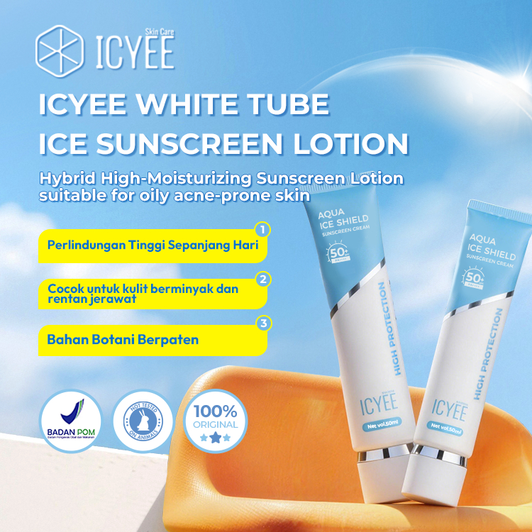 ICYEE [ACNE LIGHT SUNSCREEN NEW LAUNCH] Oily Control Aqua Ice Shield Sunscreen Cream 50ml SPF50+ PA+