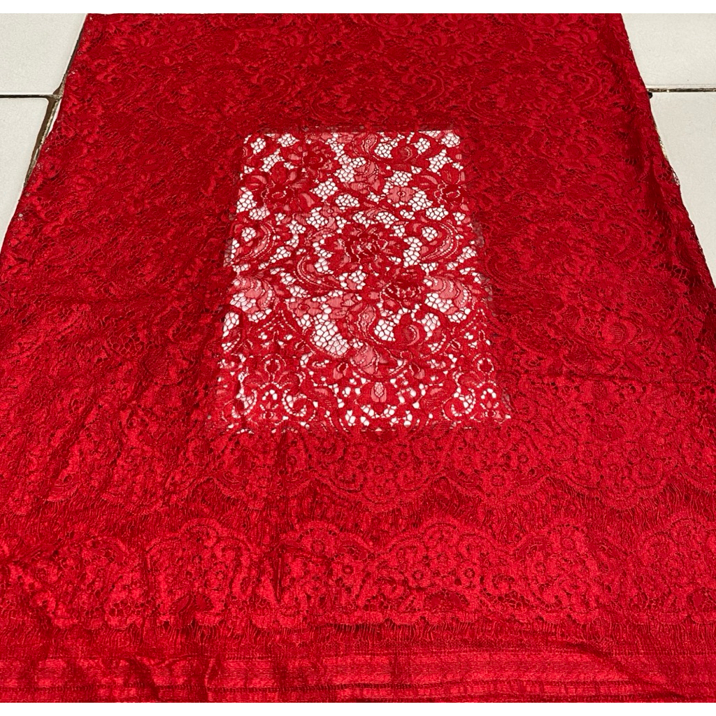 Bakal Kain Kebaya Semi Prancis Brukat Fatmawaty Premium