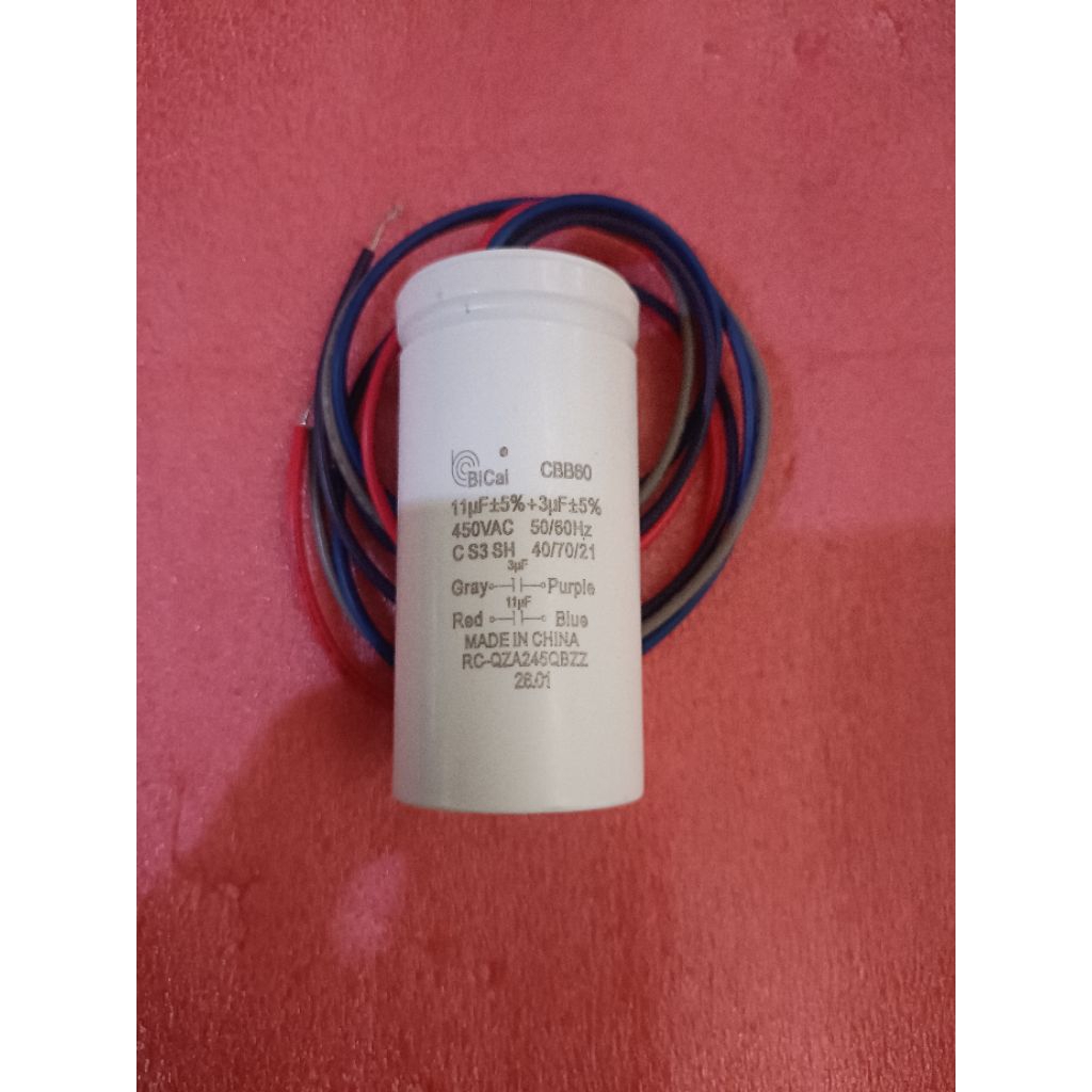 Kapasitor Sharp Original Mesin Cuci 11UF+3UF