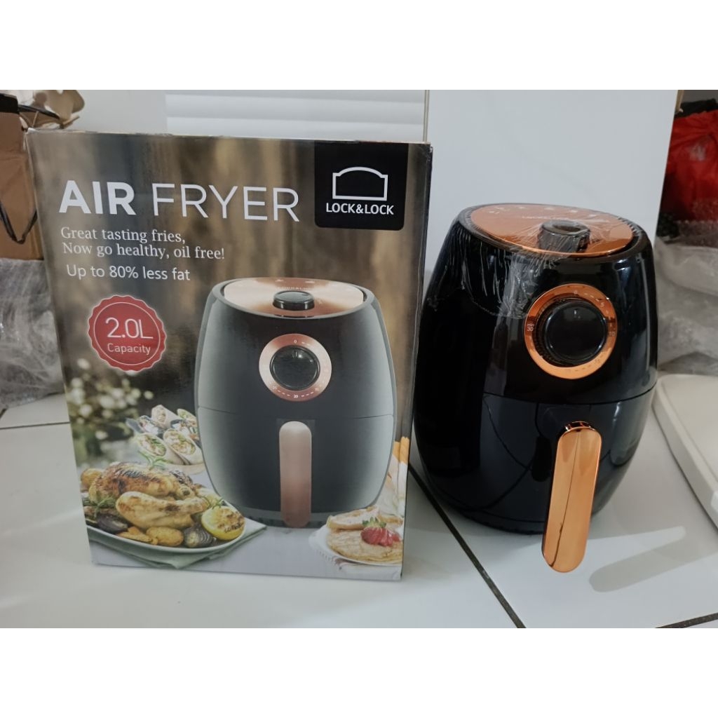 LocknLock Air Fryer 2L Black Rosegold EJF126BMNC