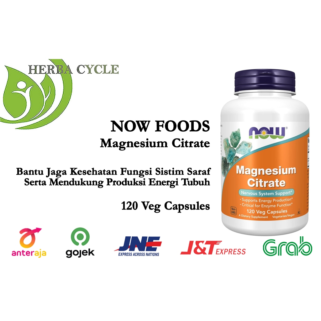 Now Foods Magnesium Citrate 120 Veg Capsules Now Magnesium Citrate