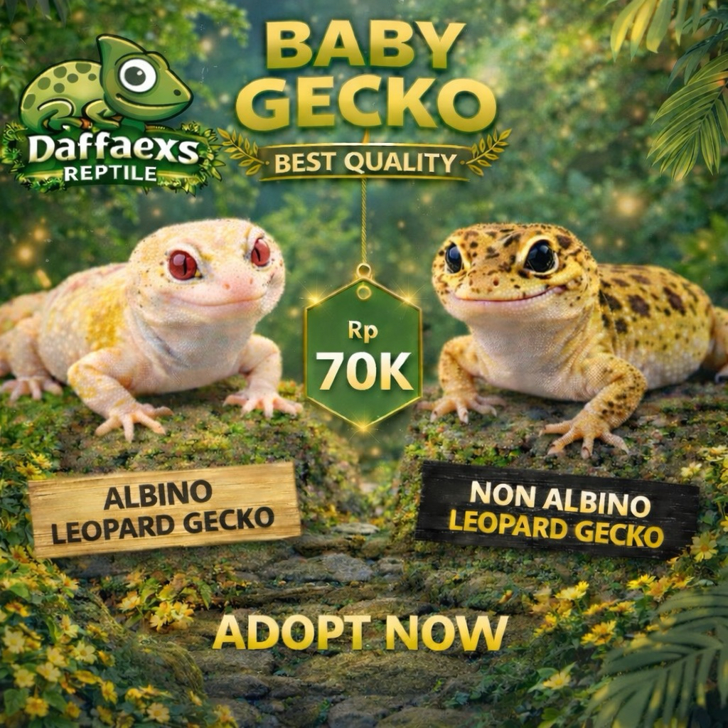 Mainan Gecko Leopard Baby Best Quality - Bisa Pilih Morph Via Chat