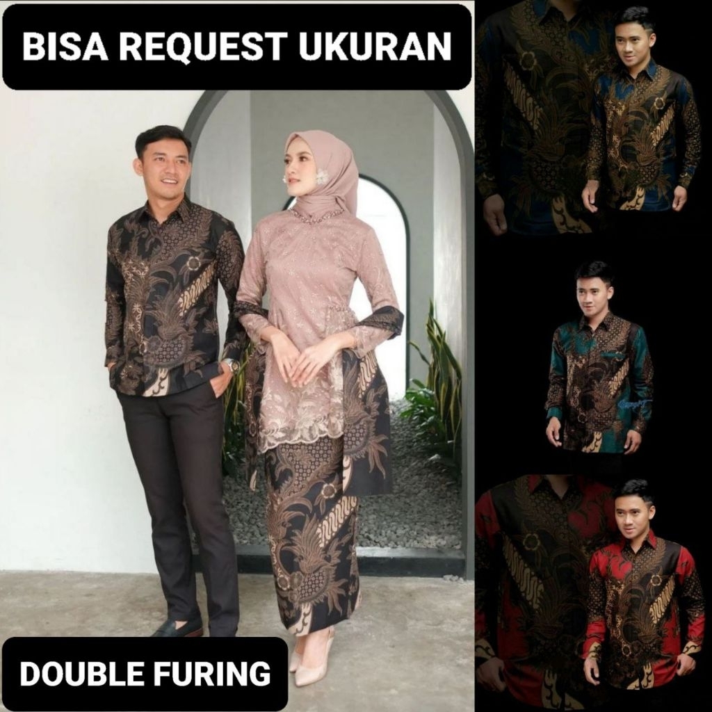 KEMEJA MOTIF MAHESA & ROK LAPIS FURING / BAJU SERAGAM BATIK COUPLE PASANGAN SARIMBIT KELUARGA CUSTOM