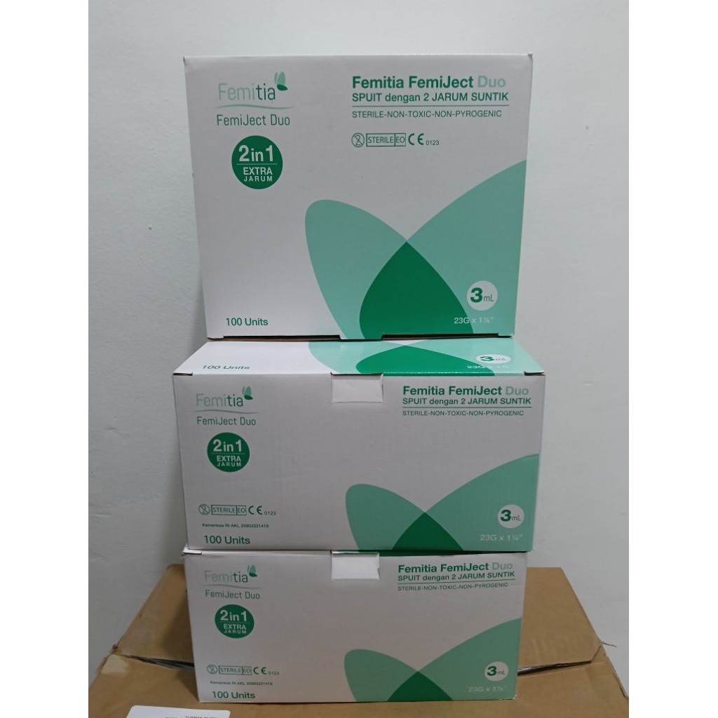 spuit jarum suntik 3 ml  FEMITIA gratis jarum 1 pcs