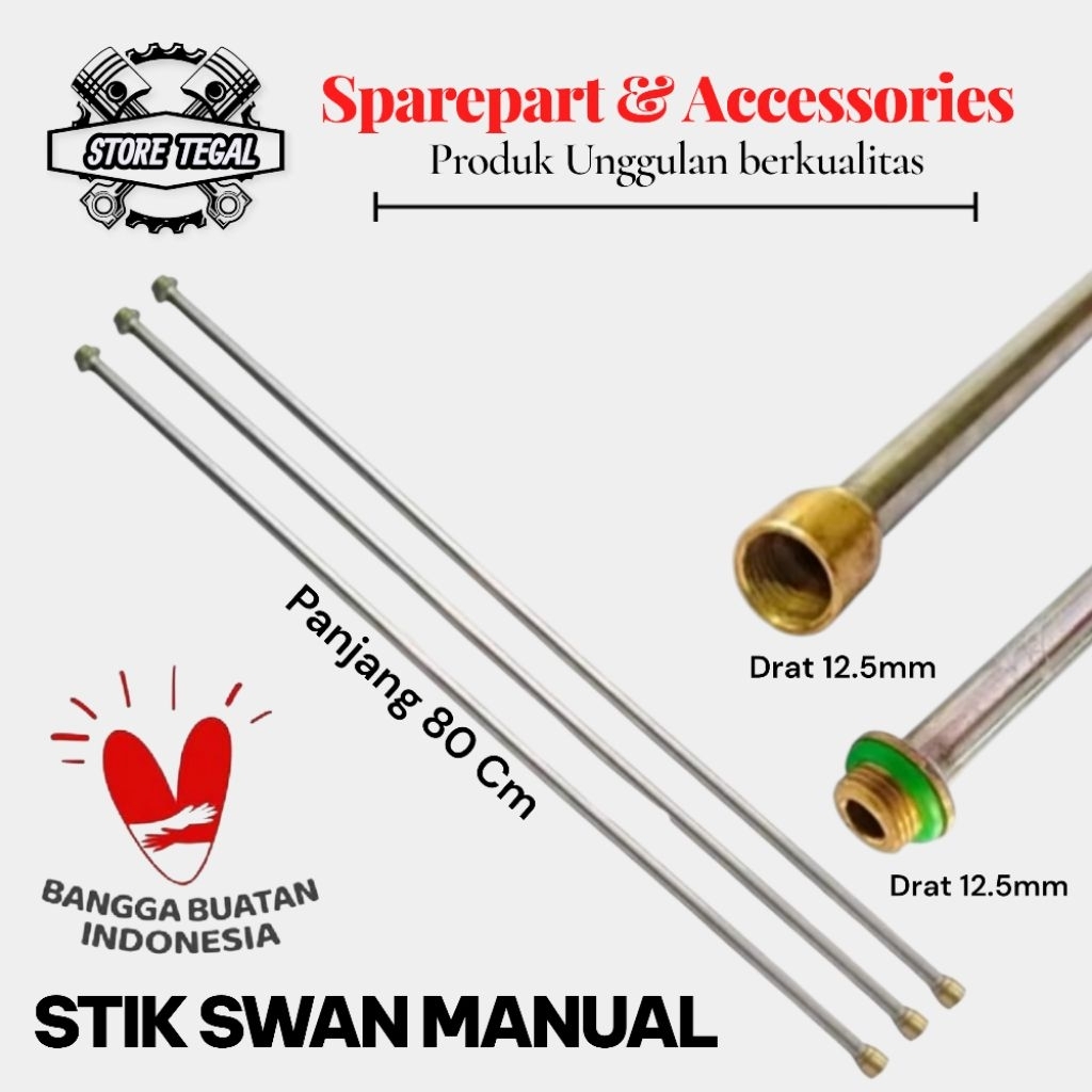 STIK SPRAYER SWAN 80CM STAINLESS STEEL