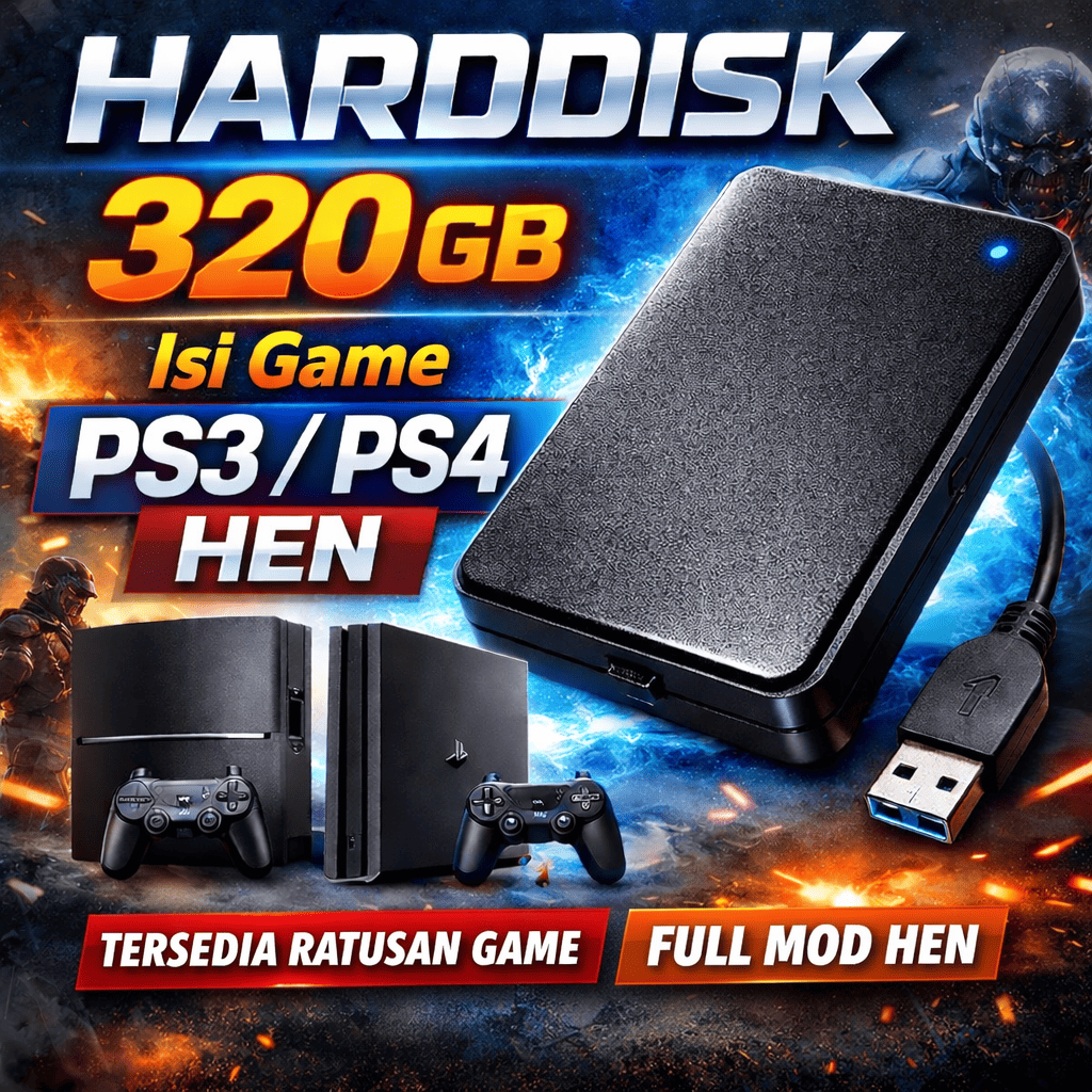 Hardisk 320 gb isi Game PS3 / PS4 HEN