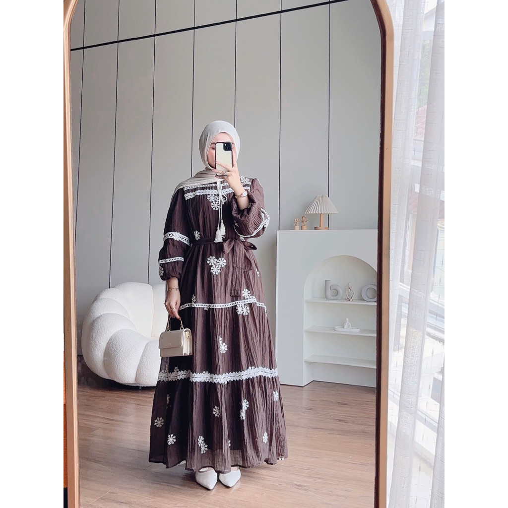 CANDY LADY Viorena Vlorine Maxi / Gamis Premium Wanita Terbaru Dress Lebaran Bestseller