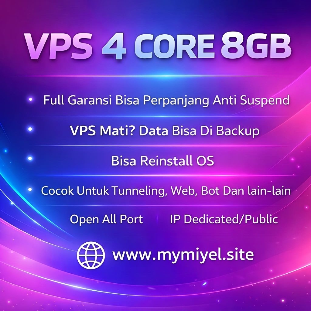 VPS 4 Core 8GB Anti Suspend