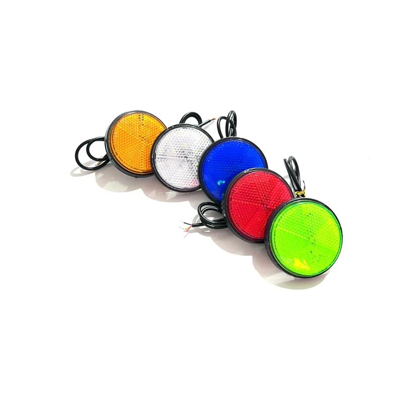 Lampu Stop Rem Led Mata Kucing Bulat Lampu Stop Belakang Tambahan Universal motor