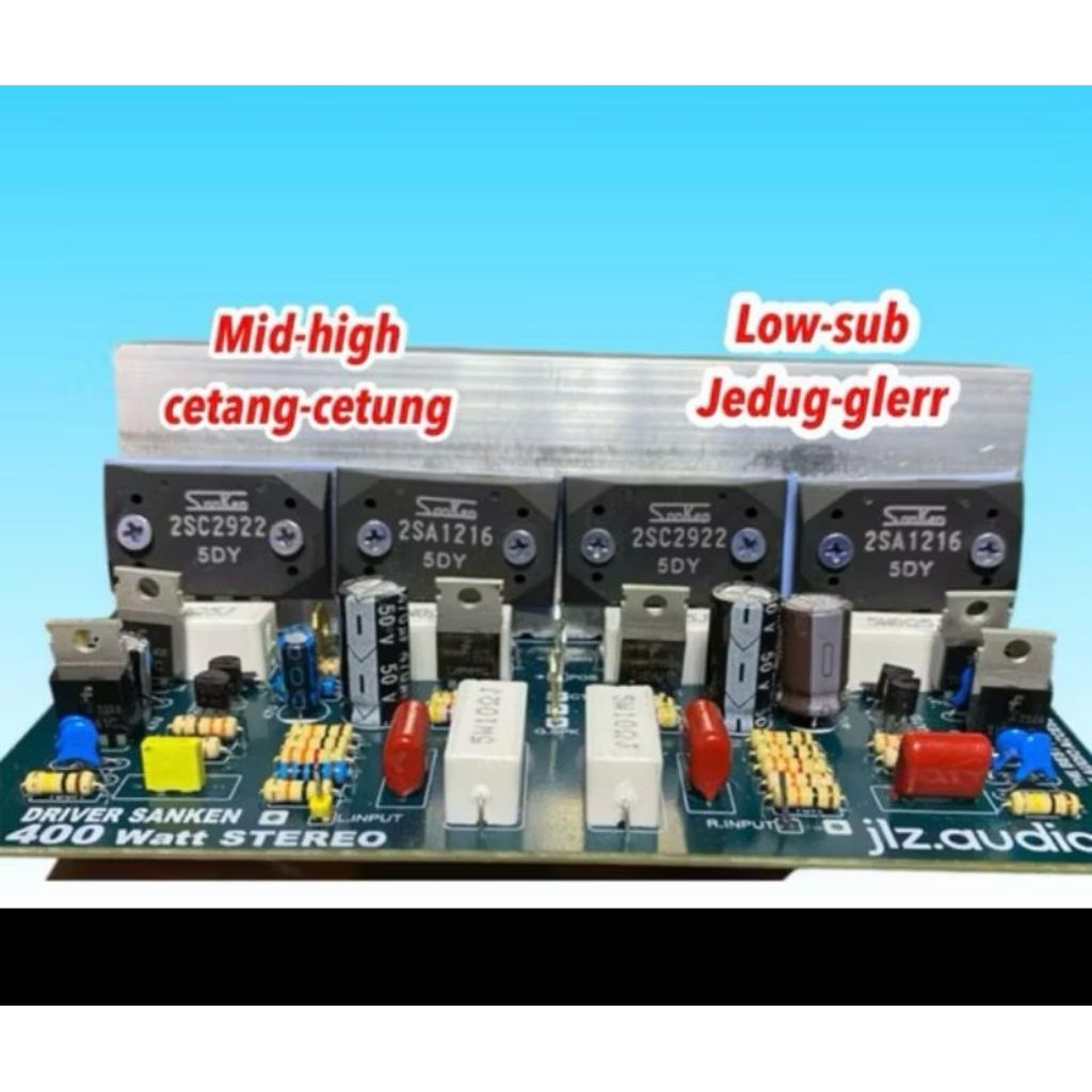 kit power amplifier sanken 400 watt stereo(2 channel)pilih modif