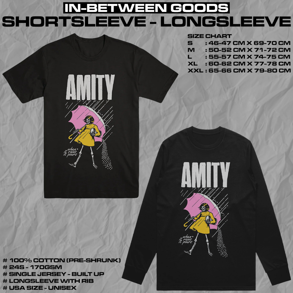 THE AMITY AFFLICTION - WHEN IT RAINS | T-SHIRT | LONGSLEEVE | METALCORE | BAND MERCH