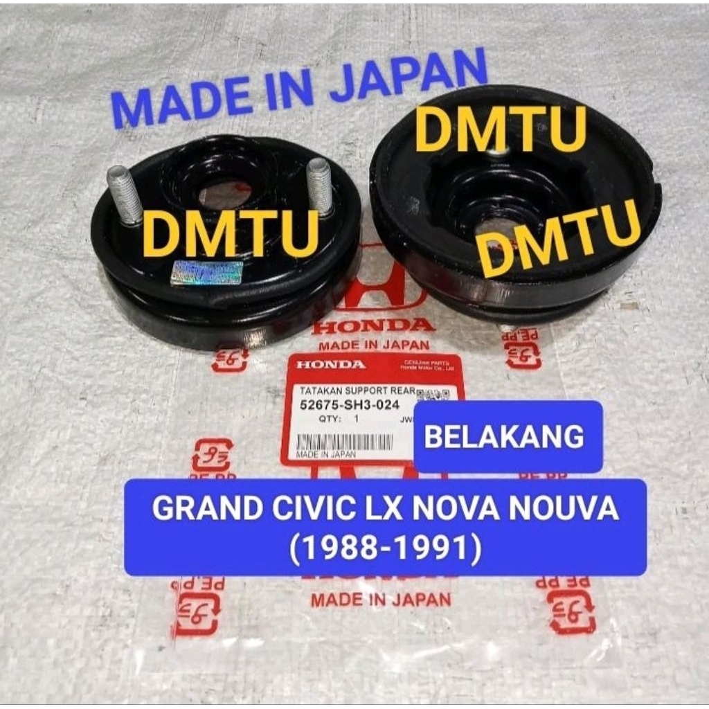 TATAKAN SUPPORT SHOCK BELAKANG GRAND CIVIC LX NOUVA NOVA (1988-1991) HARGA SET 2 PCS MADE IN JAPAN