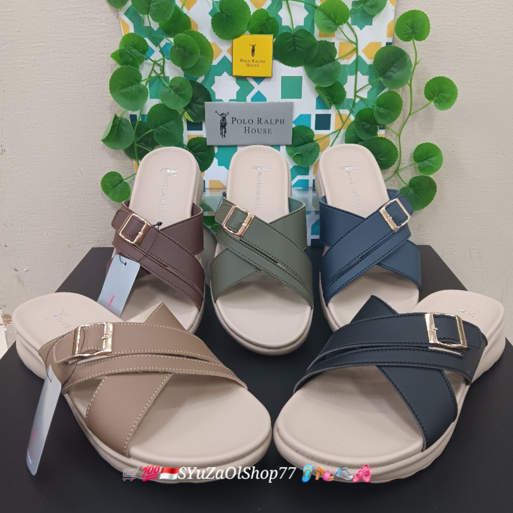 [Bisa COD/100% Original/Art KD 01] Sandal Wanita POLO RALPH HOUSE/Sandal Wanita/Sandal Slide Wanita/