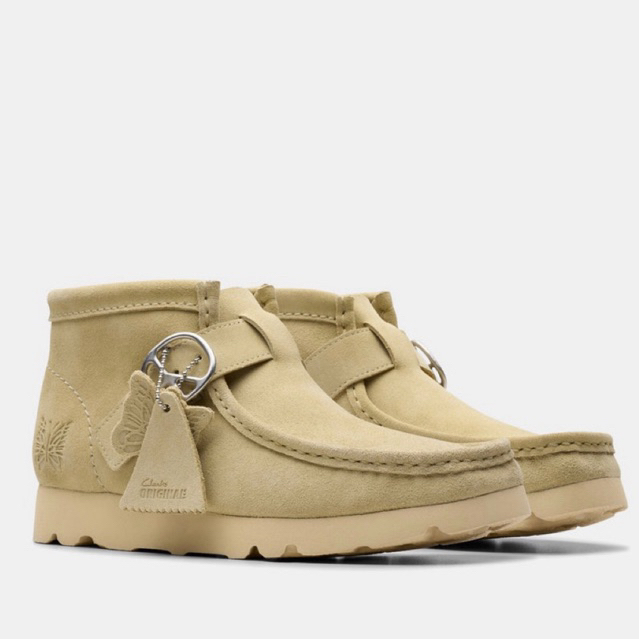 Clarks Wallabee X Needles Boots Suede Maple Original Resmi