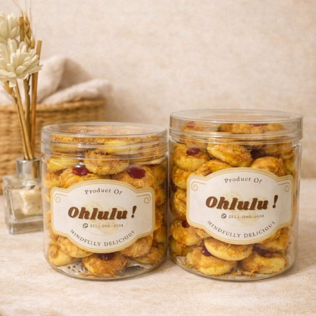 Thumbprint Keju Strawberry Ohlulu Kue Lebaran Kue Kering kue Thumbprint