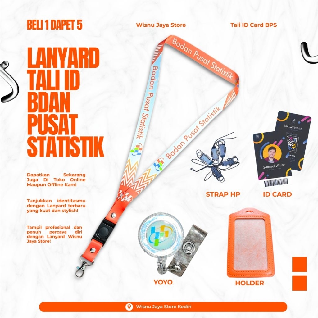 LANYARD BADAN PUSAT STATISTIK / PAKET LENGKAP BADAN PUSAT STATISTIK
