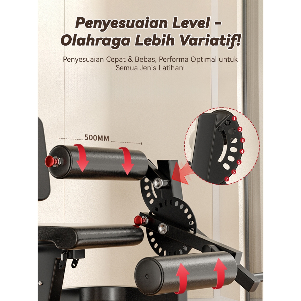 Leg Extension Leg Curl Seated Leg Extension & Lying Leg Curl Machine Home Gym Mesin Latihan Kaki Lke