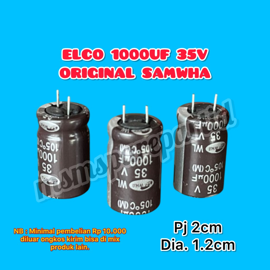 ELCO 1000UF 35V ORIGINAL SAMWHA