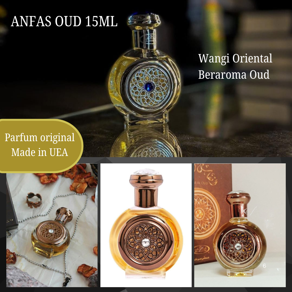 Al Rehab Anfas Al Oud Parfum Wangi Oud Segar Eau De Parfum Spray 60ml