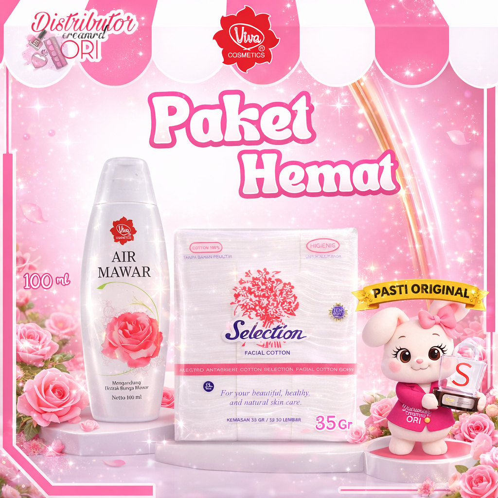 VIVA Paket Bundle / Paket Hemat Viva Air Mawar dan Kapas