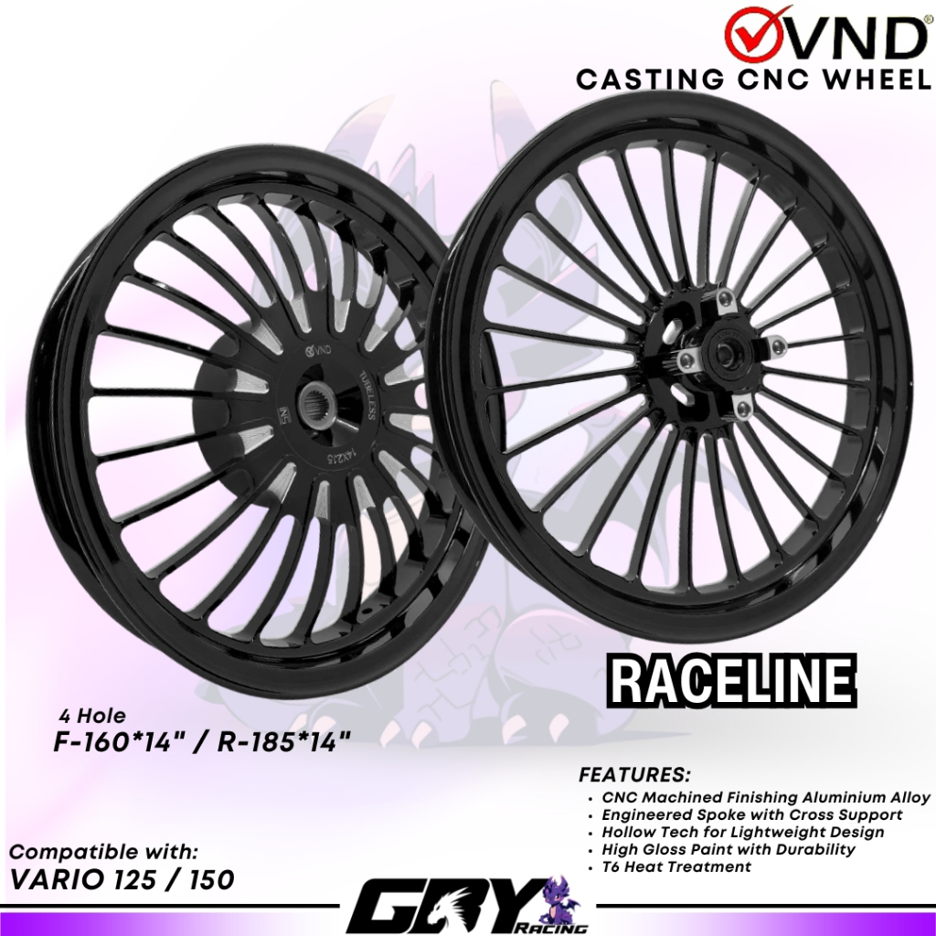 VND Raceline Velg Racing 160x14 185x14 Vario 125 150 – Velg RCL Race Line Ring 14 Original VND