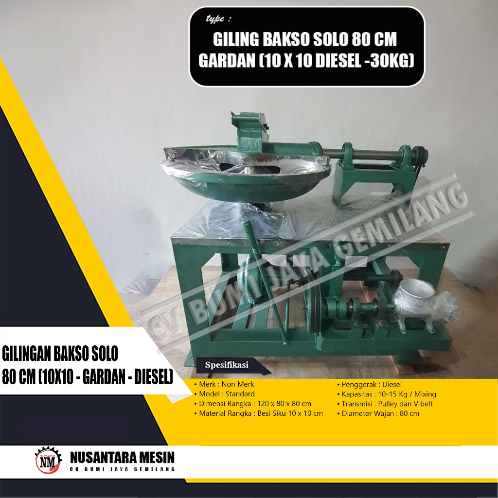 GILINGAN BAKSO SOLO 80 CM (10X10 - GARDAN - DIESEL)