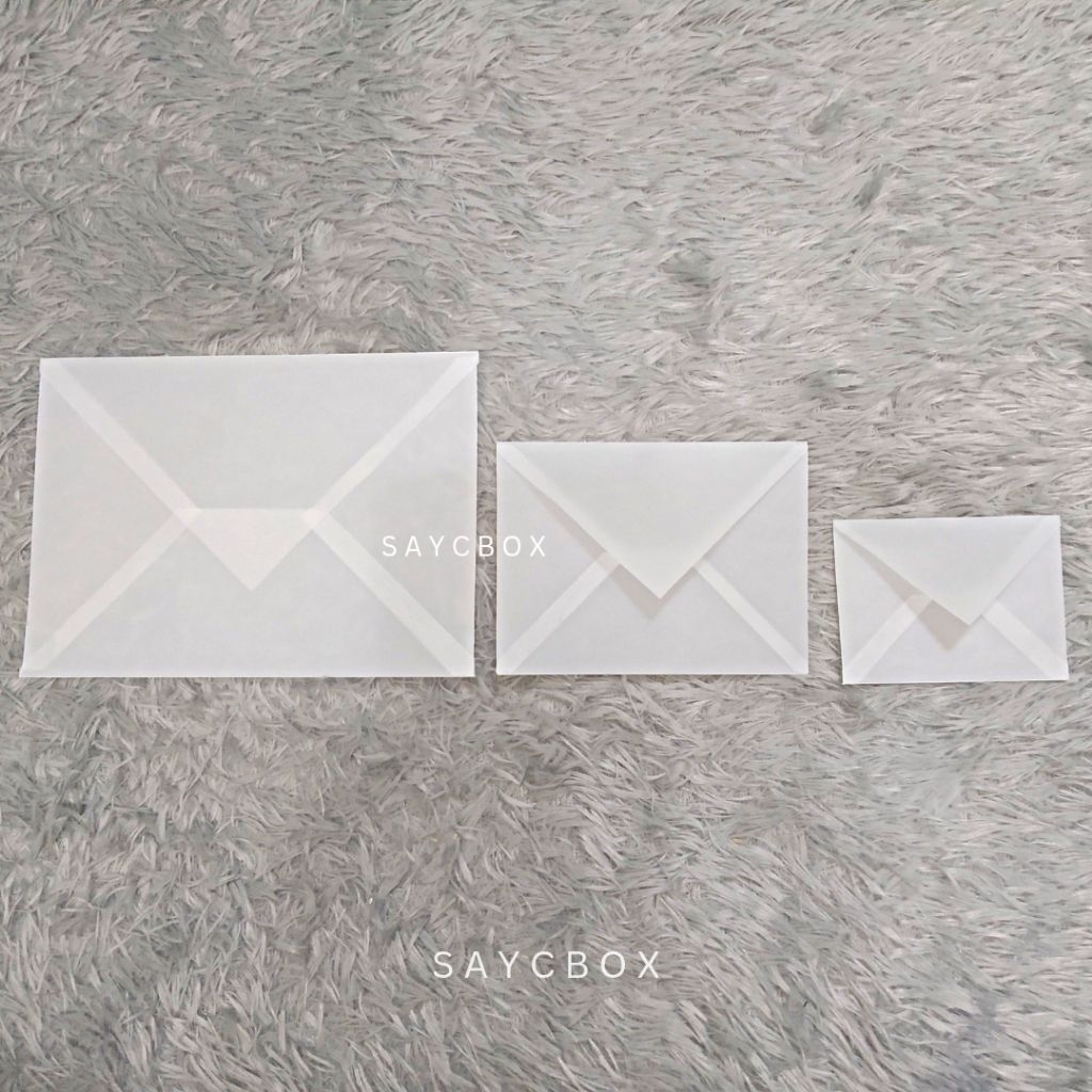 Amplop kalkir ukuran A6 A7 A8 amplop transparan bening amplop undangan amplop kecil