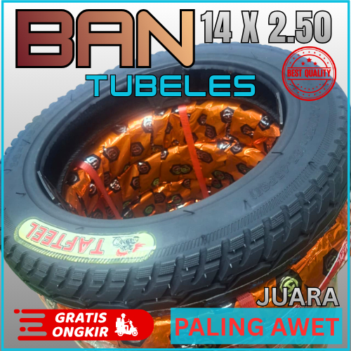 Ban Luar Sepeda Listrik 14x2.50 / 14x2.75 TAFTEEL Tebal Anti Bocor Ring 14 Universal Selis & Semua M