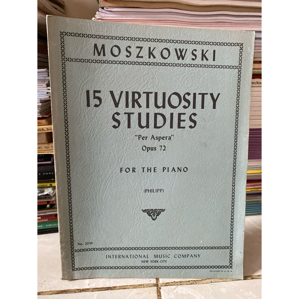 MOZSKOWAKI 15 VIRTUOSITY STUDIES PER ASPERA OPUS 72