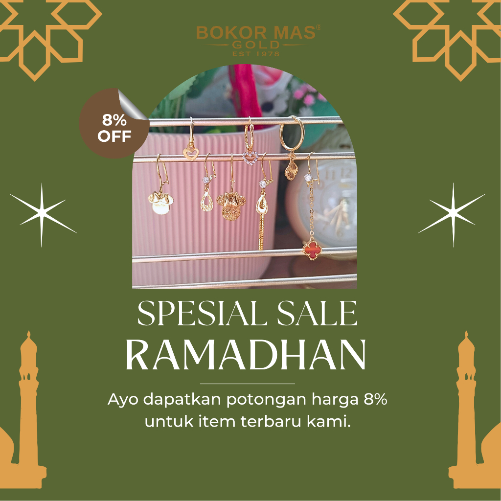 BokorMas Gold Promo Ramadhan Anting 8K