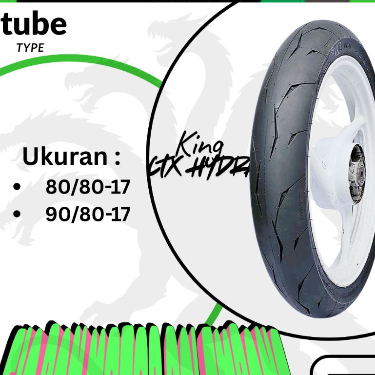 BAN MOTOR KINGLAND CTX HYDRA TUBETYPE 80/80 RING17 & 90/80 RING17