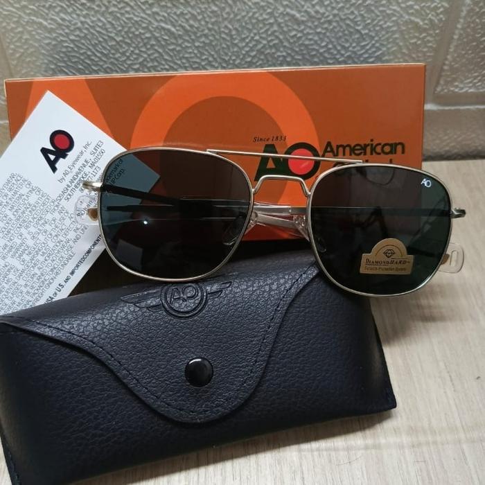 Kacamata Original American Optical (AO) Eyewear Model Pilot Frame Gold Secen