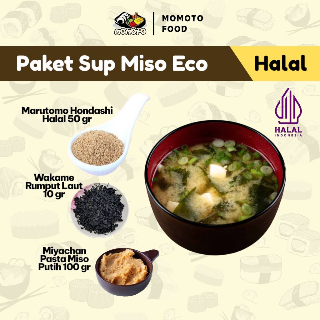 Paket Sup Miso Ekonomis Halal Lengkap - Miso Soup Jepang Resep Hemat