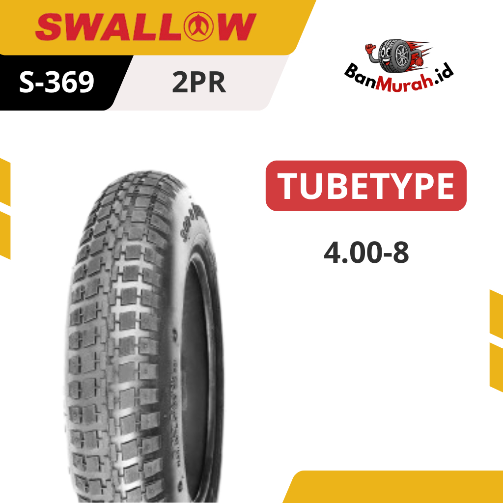 Ban Luar Motor Swallow S-369 Ukuran 300-8 Ring 8 TUBETYPE (NON TUBELESS)