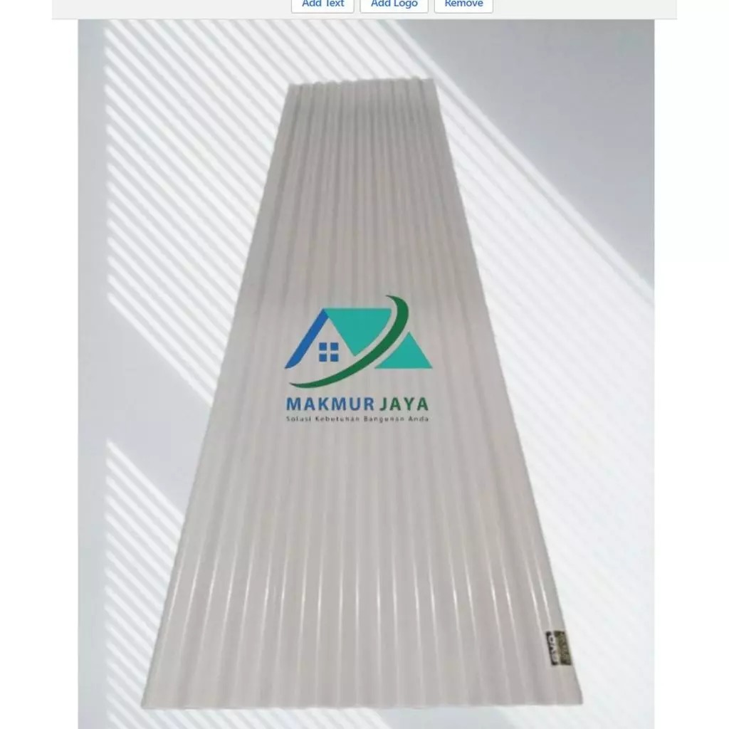 Atap gelombang warna putih Evo Pro tebal 2 mm / Atap plastik gelombang