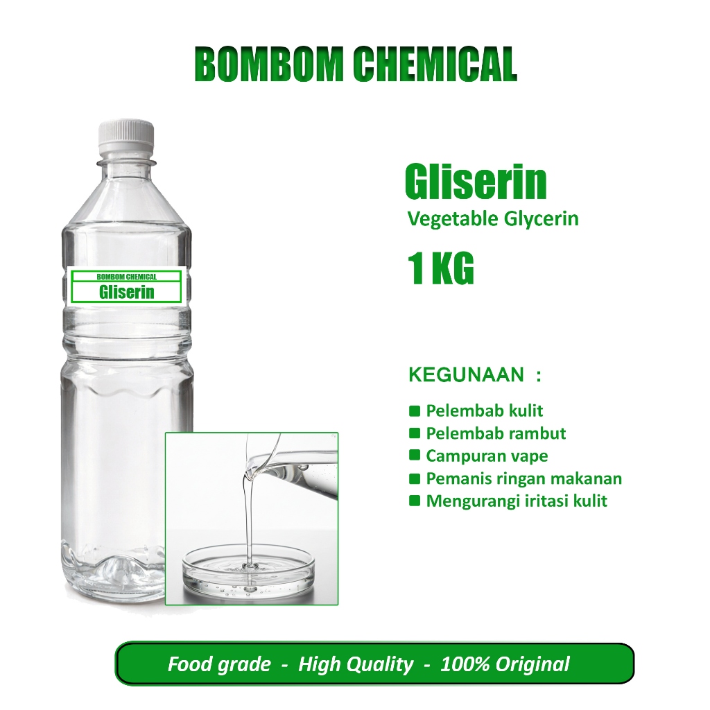Gliserin | Glycerin | Pelembut Kulit | Pelembab 1 Kg