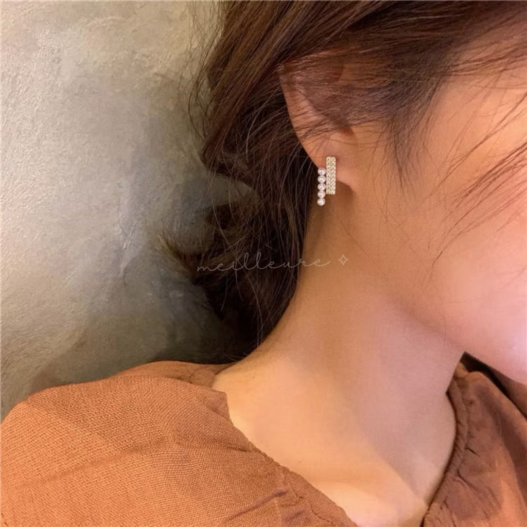 Anting Korea Wanita Fashion Titanium Tusuk Jepit Panjang Tindik Stud Xuping Klip Drop Aksesoris Wani