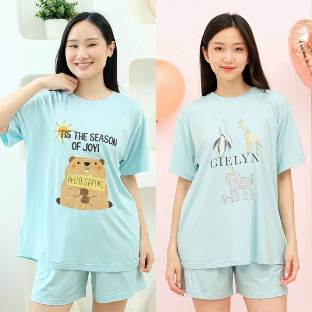 Cielyn | TENCEL™️ Micromodal | Wishful Decade Collection | Candice O-neck | Set Baju Tidur Wanita