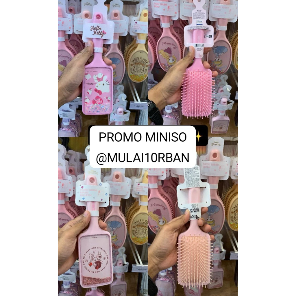 miniso sisir sanrio kuromi cinnamoroll my melody pochacco rapunzel snow white princess hello kitty a