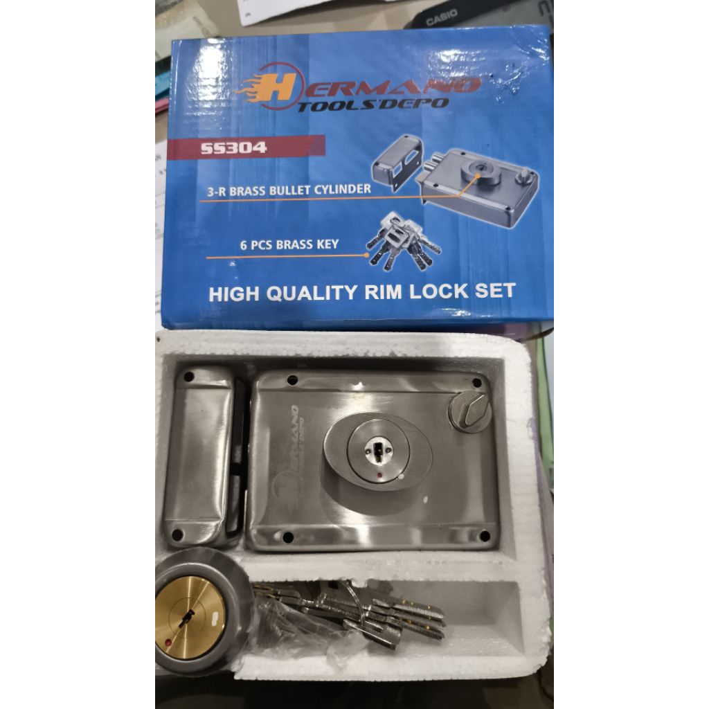 KUNCI PINTU OTOMATIS/KUNCI PINTU BESI OTOMATIS HERMANO SS304