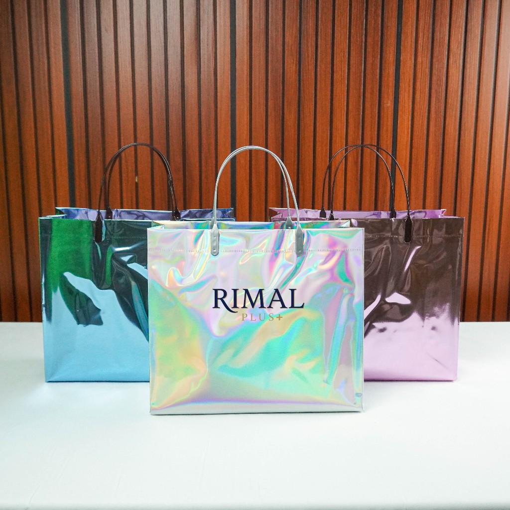 Tote Bag Hologram Glossy Premium | Tas Hampers Lebaran & Ramadhan | Tas Souvenir Wedding | Paperbag 