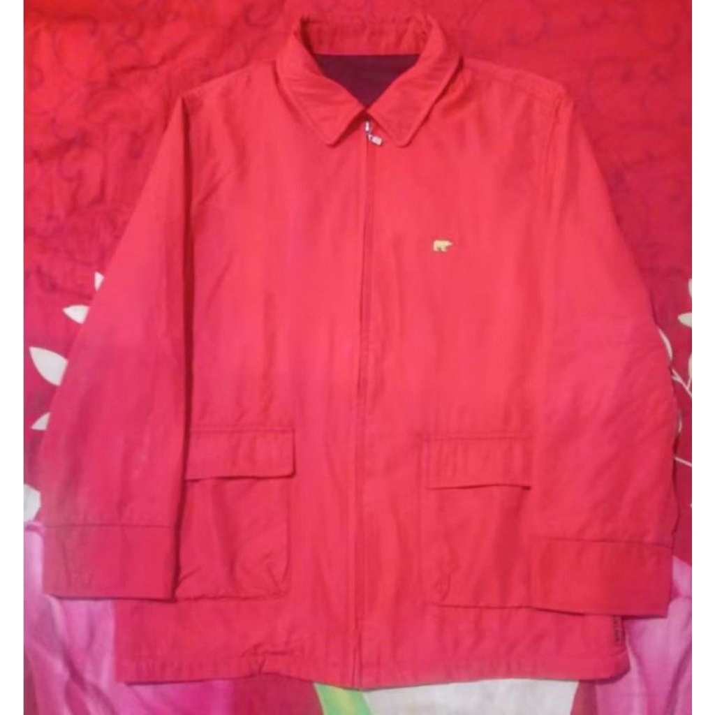 Work Jaket Casual Harrington Jack Nicklaus Red Vintage