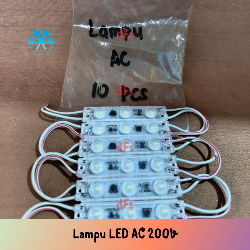 Lampu LED 3mata AC 220V & DC 12V