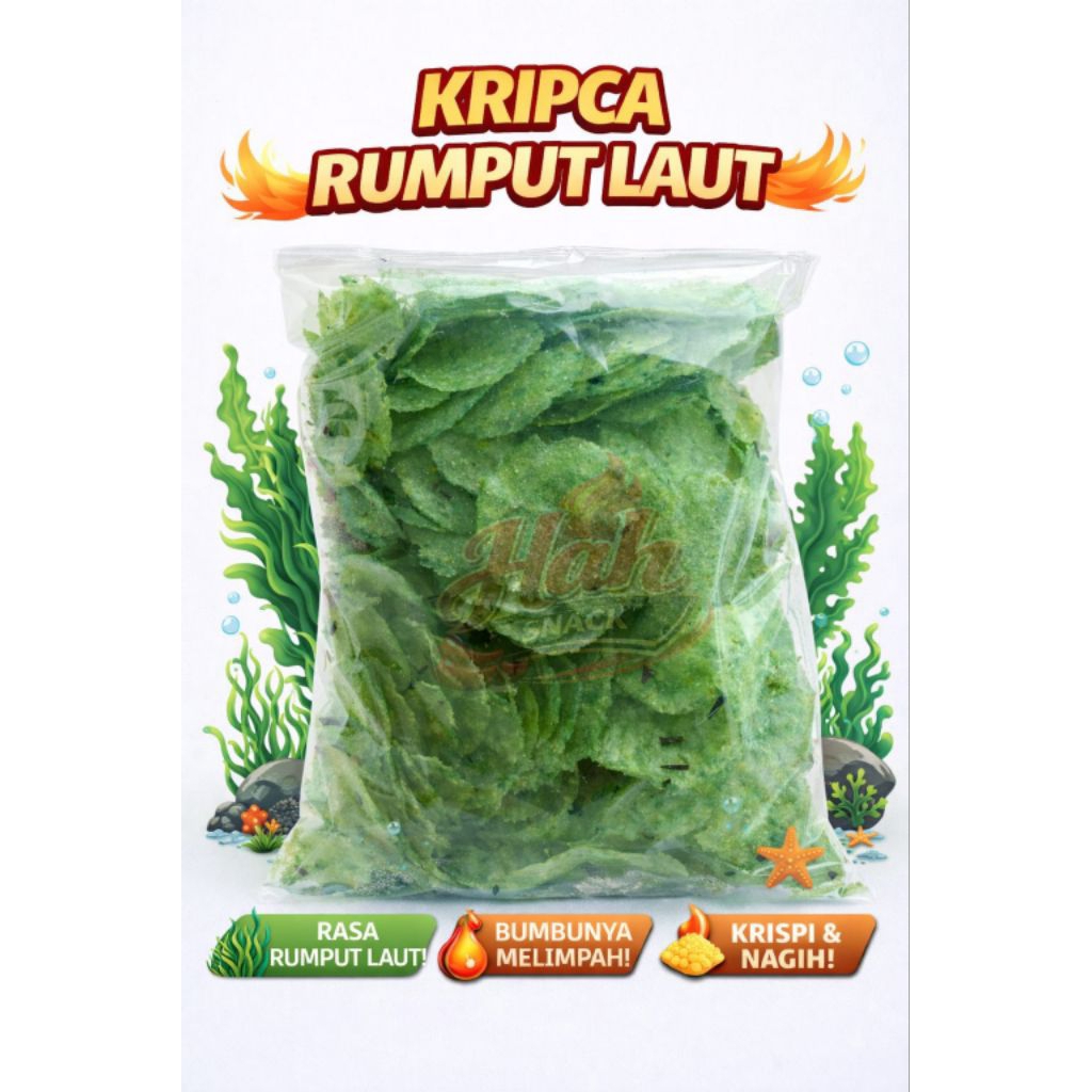 kripca rumput laut / kripca / kripca 200gram / cemilan / hah snack