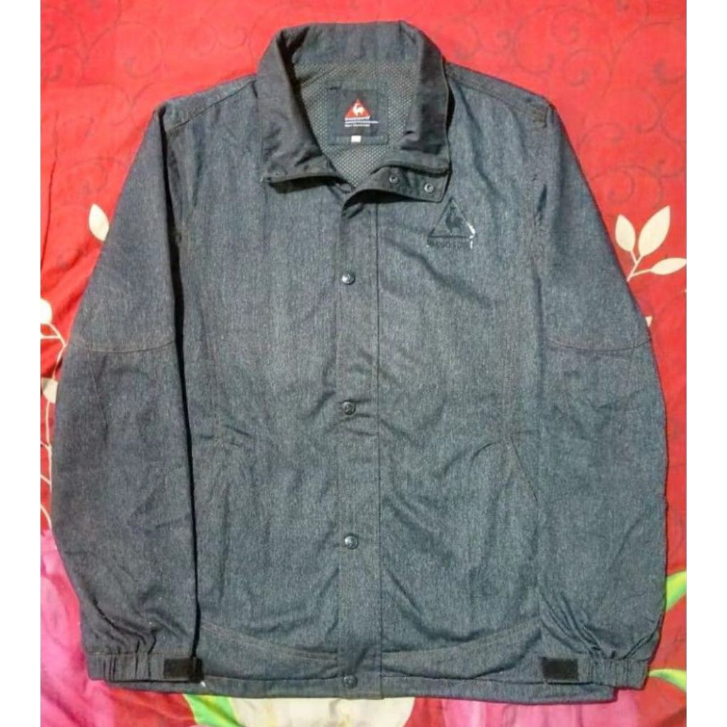 Jaket Windbreaker Casual Le Coq Sportif Black On Black