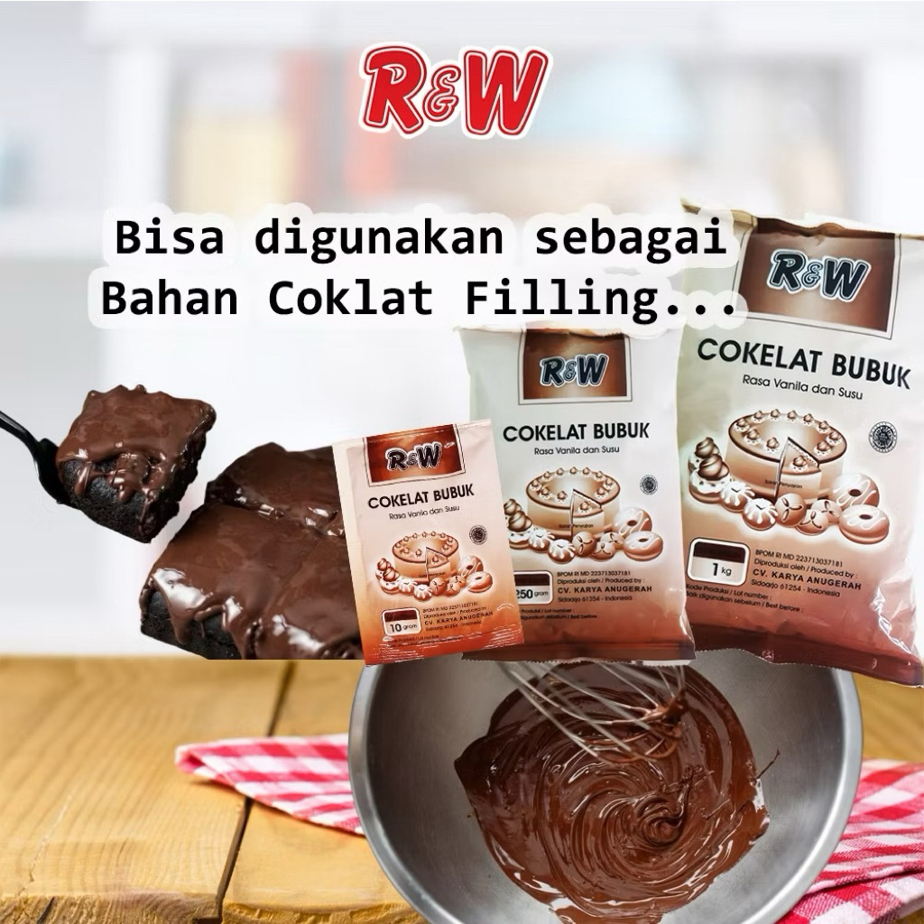 Cokelat Bubuk Cocoa Powder Kue Rajawali R&W
