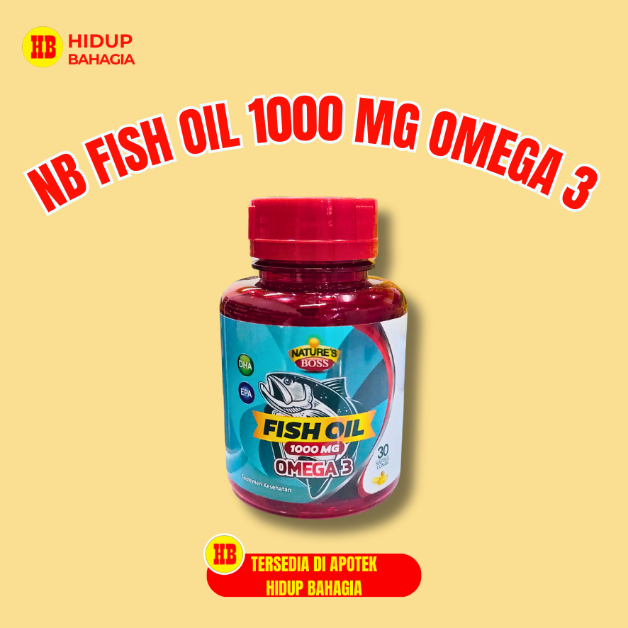 NATURE'S BOSS FISH OIL 1000 MG OMEGA 3 ISI 30 SOFTGELS / Omega 3 Fish Oil 1000mg