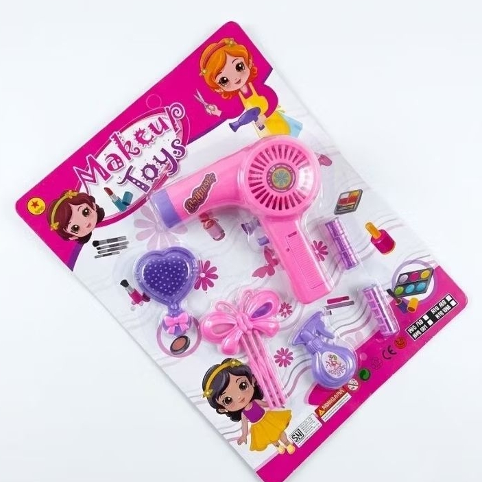 Mainan Makeup Anak Perempuan dengan Hairdryer dan Aksesoris Lucu dan Edukatif untuk Anak-anak