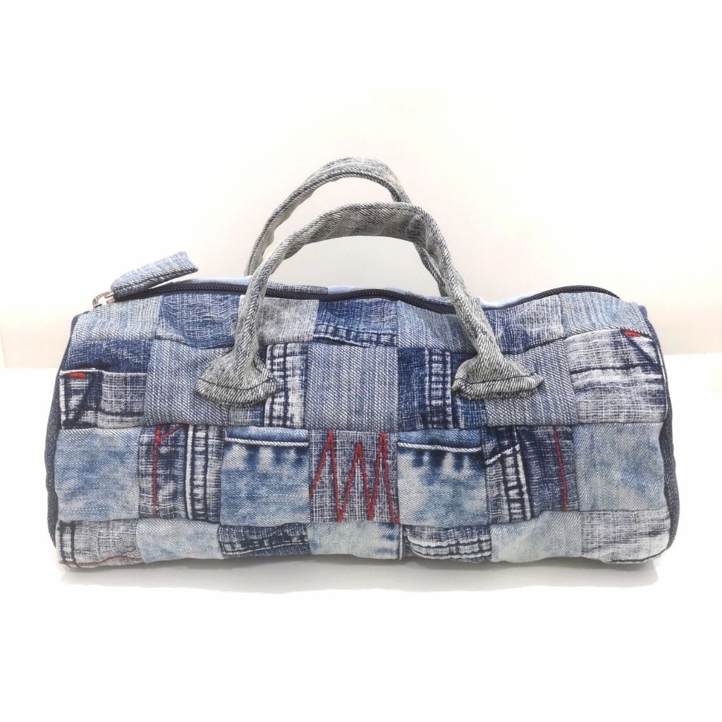 handmade denim speedy bag